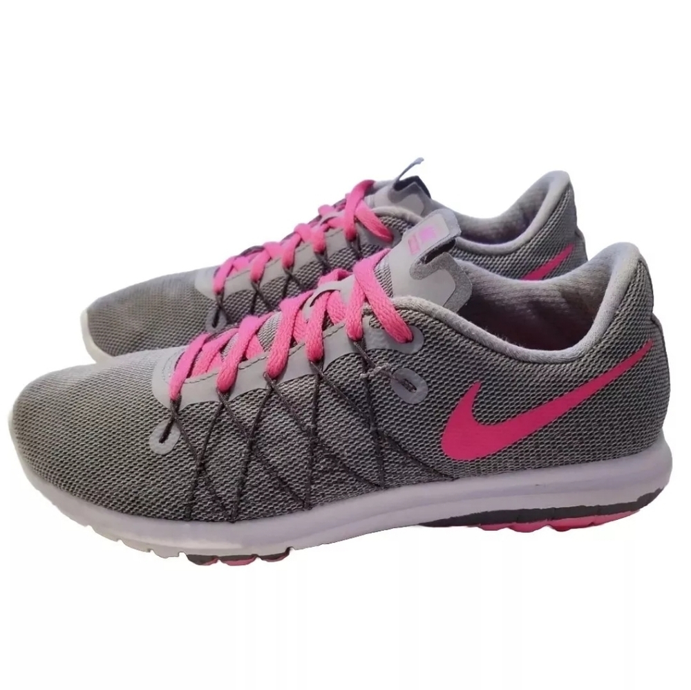 Nike Grade School Flex Fury 2 Youth's Running Gray/Pink Shoes/Sneakers Size 5